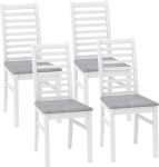 COSTWAY s&ouml;&ouml;gitoa toolid, 4 tooli, k&ouml;&ouml;gitoolid, puidust s&ouml;&ouml;gilaua toolid polsterdatud istmega, puidust toolid polsterdatud, maksimaalne koormus 180 kg, toolid s&ouml;&ouml;gituppa, k&ouml;&ouml;ki, elutuppa (4)