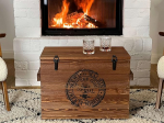 Onu Joe&acute;s kirstu &otilde;mblus kohvilaud kirstu laud Vintage Shabby Chic stiilis t&auml;ispuidust pruunist puidust hoiuruumiga ja kaanega puidust kast k&uuml;ljelaud Maamaja elutoa laud puidust laud p&auml;hklipuust
