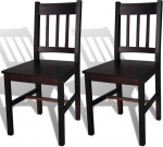 Tidyard 2 tooli Puidust s&ouml;&ouml;gitoatool K&ouml;&ouml;gitooli massiivne m&auml;nd tumepruun 41,5 x 45,5 x 86 cm (B x S x K x K)