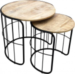 Gall&Zick kohvilaud, K&otilde;rvallaud, Mango puit, elutoa laud, kohvilaud, kohvilaud, 2 tk.