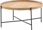 FineBuy Kohvilaud 78 x 78 x 40 cm Diivanilaud puidust/metallist elutoa laud Tamme disainiga maja laud Modernne &uuml;mmargune puidust laud Kohvilaud elutoa laud