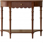 Massiivpuidust konsoollaud, must konsoollaud hoiuruumiga, k&otilde;rged Rooma stiilis jalad elutuppa, koridori, esikusse ja kontorisse (pruun, 120 cm / 47 tolli)