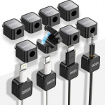 Magnetische Kabel-Clips, selbstklebende Kabelhalter, idealer Kabel-Organizer, Drahthalter f&uuml;r Schreibtisch, Nachttisch, Handy-Ladekabel, Computer, Zuhause, B&uuml;ro, Auto, Schwarz, 12 St&uuml;ck