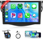 Rimoody 4+64G Android Autoradio Toyota RAV4 2007-2012 9-tolline HD puuteekraaniga autoraadio traadita Carplay Android auto navigatsioon GPS peegel Link Bluetooth WiFi/FM/RDS/EQ/SWC/USB tagurduskaamera