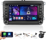[4G + 64G] Hikity Android 13 Autoraido Golf 5 6 VW EOS Polo Touran Passat B6 traadita Carplay Android auto 7-tolline raadio navigatsioon 32EQ FM / RDS GPS WiFi Bluetooth 1280 x 720 Pixel MIC tagumine vaade