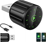 2-in-1 traadita CarPlay ja Android autoadapter, &uuml;likiire traadiga CarPlay traadita, Plug and Play, auto&uuml;hendus (must)