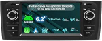 6,2-tolline autoraadio Fiat Grande Punto 2005-2009, Fiat Linea 2007-2011, Android 14.0 raadio 4+64GB Wireless Carplay/Android auto Bluetooth WiFi 4G GPS FM RDS DSP SWC