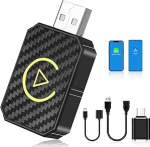 Flintronic Wireless CarPlay adapter, traadita Android Car & Carplay traadita adapter, 2 in 1 Stick Convert Wired Android Car/Carplay traadita autodele AA & Carplay, USB C/A, Plug & Play