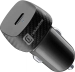 Cellularline - USB-C Car Power 20W - 20W USB-C autolaadija - automaatne 12V/24V sigaretis&uuml;&uuml;taja adapter - &uuml;lekoormuse ja l&uuml;hisekaitse - must