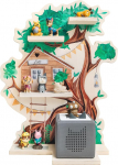 wunderwunsch&reg; - Personalised Tonie Shelf for Children's Room - Magnetic Toniebox Shelf for Toniebox & Figures with Rounded Corners and Edges (Tree House)