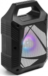 Music Sound Speaker Party Portable Mini Bluetooth k&otilde;lar mit mitmev&auml;rvilise LED-valgusega - 5 W v&otilde;imsusega - Bluetooth &uuml;hendus, USB pulk, Micro SD kaart, AUX kaabel - 7H autonoomia - must