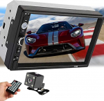 Baceyong 7-tolline autoraadio stereo puuteekraaniga Dual 2Din Bluetooth MP5 AUX FM In-Dash + kaamera