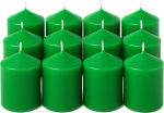 MGE Pillar Candles "Green", 12 x L&otilde;hnak&uuml;&uuml;nlad, Aroomiteraapia k&uuml;&uuml;nlad, Made in the EU, Dekoratiivsed majapidamisk&uuml;&uuml;nlad, Kinkek&uuml;&uuml;nlad, K&uuml;&uuml;nla kinkekomplekt, 12 x Kinkekomplekt (Aroma Melon Watermelon)