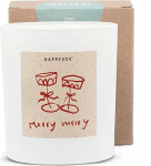 HAPPYSOY, Merry Berry Sojavaha l&otilde;hnak&uuml;&uuml;nal, imeline aroom, &uuml;le 60 tunni p&otilde;lemisaeg, valge matt klaas, GMO vaba sojavaha, kingitusidee j&otilde;uludeks s&otilde;brannale.