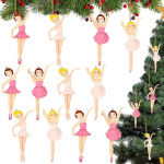 Ballerina j&otilde;ulupuu ornament kaunistus Vaikne ballett ornament riputada j&otilde;ulupuu ballett tantsija kingitus j&otilde;uludeks ripats j&otilde;ulupidu dekoratsioon Pack of 12