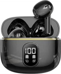 Bluetooth 5.4 juhtmevabad k&otilde;rvaklapid, sportlikud k&otilde;rvaklapid 4 ENC-mikrofoniga, 40 tundi m&auml;nguaega, s&uuml;gav bass, m&uuml;rasummutus, LED-ekraan, &uuml;hildub Android & iOS (must)
