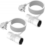 Pistikupesa topeltpistikupesa, 2-in-1 pikenduskaabel, 50 cm 2 Pin 250 V pikenduskaabel, pikenduskaabel, lame&uuml;hendusliides telerile, arvutile, arvutile, monitorile koju, kontorisse, reisile, 2500 W