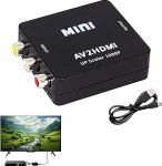 1 x RCA to HDMI Converter, 1080P AV to HDMI Converter koos USB toitejuhtmega, Composite CVBS AV to HDMI Video Audio Adapter PS2/3, Wii, Xbox N64, VHS, VCR, DVD, PC, TV Camera, Support PAL/NTSC