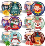 L&otilde;hnak&uuml;&uuml;nlad kinkekomplekt, 6 Pack aroomiteraapia j&otilde;uluk&uuml;&uuml;nlad, j&otilde;ulukingitused kingituste komplekt naistele, 2,5 oz looduslik sojavaha l&otilde;hnak&uuml;&uuml;nlad komplekt j&otilde;uludeks, aastap&auml;evaks, emadep&auml;evaks