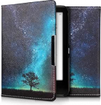 kwmobile Flip Case &uuml;hilduv Tolino Vision 1/2/3/4 HD Case - eReader Case - Galaxy Tree Meadow Sinine Hall Must