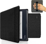 MyGadget &uuml;mbris Kobo Libra Colour 2024 | Libra 2 2021 koos randmerihmaga ja automaatse puhke- ja &auml;ratamisfunktsiooniga - musta v&auml;rvi klapp&uuml;mbris