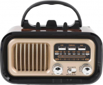 Retro Vintage raadio Bluetooth-k&otilde;lariga, kaasaskantav v&auml;ike Vintage AM FM raadio, p&auml;ikesepatarei, laetav, TWS, tugi TF-kaardi USB m&auml;ngud koju (must)
