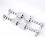 Professionelle Linearschienen-Gleithalterung for optische F&uuml;hrungsschienenwelle mit F&uuml;hrungsst&uuml;tzlager-Schlupfmotor for DIY-CNC-Fr&auml;ser, Fr&auml;s- und Drehmaschinen(Scs16uu,300mm)