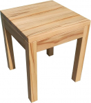 "Colonia" Side Table Solid Beech Heartwood Natural 40 x 40 x 60 cm High