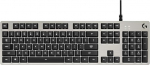 Logitech G413 Gaming mehaaniline klaviatuur, tuntavad Romer-G l&uuml;litid, harjatud alumiiniumist korpus, programmeeritavad F-klahvid, USB looping, US QWERTY paigutus - h&otilde;bedane / must