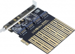 Cablecc PCI-E 1X neljale NGFF B/M-Key SSD emaplaadi konverter SSD-kaart, mis &uuml;hildub 4x/8x/16x emaplaadiga