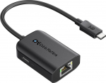 Cable Matters USB C Gigabit Ethernet adapter 100 W laadimisega (USB C LAN adapter) - kuni 480 Mbit/s juhtmega Ethernet kiirus Chromecastile koos Google TV-ga (2020 versioon)