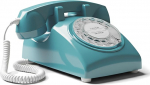 Opis Technology 60ndate kaabliga retro telefon numbriga - klassikaline lauatelefon, mehaaniline metallkell ja vintage disain, &uuml;hildub kaasaegsete ruuteritega (FritzBox jne.) - Azuursinine v&auml;rvus