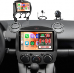 Roinvou 4+128G Android 15 autoraadio Mazda 2 2007-2014 juhtmevaba Carplay Android auto, 9-tolline autoraadio Incell puuteekraaniga GPS-navigatsiooniga Bluetooth EQ WiFi RDS FM SWC MIC tagurduskaameraga