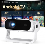 Smart Mini projektor integreeritud rakendus, Android 14, Full HD 1080P, 25000 luumenit, Android 11, integreeritud rakendused, 4D Keystone korrektsioon, WiFi 6 & BT 5.2, kodukino 4K projektor AE211B-2