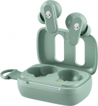 Skullcandy Dime 3 juhtmevabad k&otilde;rvaklapid, Bluetooth k&otilde;rvaklapid, m&uuml;raisolatsioon, kuni 20-tunnine aku, mikrofon iPhone'ile ja Androidile, lihtne kandmine integreeritud paelaga - Preppy Sage