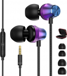Kabelgebundene Ohrh&ouml;rer f&uuml;r PC, Laptop, 3,5 mm Klinkenstecker, verhedderungsfreie Ger&auml;uschunterdr&uuml;ckung, In-Ear-Kopfh&ouml;rer, Lautst&auml;rkeregler, Mikrofon, Stereo-Bass f&uuml;r Samsung, iPhone, Chromebook,