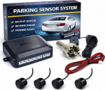 Parkimisabi 4 sensori komplekt autodele, kaubikutele, matkaautodele, must, v&auml;rvitav, itaaliakeelne kasutusjuhend, helisignaaliga