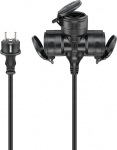 goobay 65437 3-kohaline pikenduskaabel / toitekaabel v&auml;listingimustes kasutamiseks / 3 Schuko pistikupesa kaitseklappidega (IP44) / T&Uuml;V testitud jaotuskabel / 3680 W 250 V (AC) ja 16 A juures / 5 m
