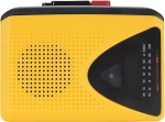 Retro kassetim&auml;ngija AM FM-raadio, Bluetooth ja salvestusfunktsiooniga, kaasaskantav kassetim&auml;ngija koju, reisile, kingituseks, must ja kollane