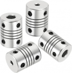 hankekaart Flexible Kupplungen, 3 mm kuni 6 mm, Aluminiumlegierung, Gelenkverbinder, flexible Wellenkupplungen, Motorkupplung f&uuml;r 3D-Drucker, CNC-Maschine, Motorf&uuml;hrung, DIY-Encoder D15 x L 20 mm, 4