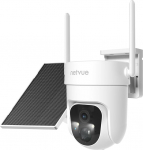 NETVUE 2K Outdoor Solar Battery PTZ 360&deg; Camera Surveillance Outdoor Colour Night Vision Wireless WiFi Camera Outdoor with PIR, Automatic Tracking, 2-Way Audio, Alarm Message