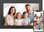 Bestrip FRAMEO WiFi digitaalne pildiraam 32 GB digitaalne pildiraam 10,1-tolline 1280 x 800 IPS LCD puuteekraan Smart Cloud Photo Frame, jagage fotosid/videosid Frameo rakenduse kaudu