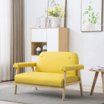 ShGaxin 2-Sitzer-Sofa, Schlafsofa, Schlafcouch, Sofa Bed, Sofas & Couches, Relaxsofa, Stoff Gelb