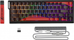 ATTACK SHARK X68PRO HE Rapid Trigger Wireless Gaming Keyboard, 0.01mm RT t&auml;psus, magnetiline l&uuml;liti, 8000Hz, reguleeritav t&ouml;&ouml;tee, Snap Tap, RGB, C01 spiraalkaabel - punane