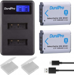 DuraPro 2 x 1600 mAh NP-BX1 aku ja LCD Dual USB laadija Sony NP-BX1 akule, Sony DSC-RX100 RX100 II DSC-WX500 HX300 HX400V WX300 WX350 HDR AS100v AS200V AS15 AS30V AS300 M3 M3 M2