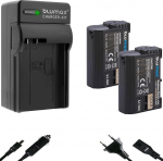 2 x Blumax aku &uuml;hilduv Nikon EN-EL15 [2250 mAh] + laadija EN-EL15c EN-EL15b EN-EL15a jaoks D500 D800 D850 D7200 D7500 - Z8 Z7 II Z6 II Z5 Zf