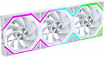 Jungle Leopard GALAXY Build Blocks UNI Daisy Chain RGB PC-ventilaator 120 mm, pakett 3, 2000 RPM/62.36CFM, 5V3PIN ARGB ja 12V4PIN PWM ventilaator (valge tagasip&ouml;&ouml;ratud laba)
