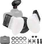 GODOX MF12-DK1 makro v&auml;lklambi koos hajutiga XproII S+ v&auml;lklambi p&auml;&auml;stik 2.4G juhtmevaba juhtimine TTL/M režiimiga, mis &uuml;hildub Sony TTL kaamerate ja Sony A7IV/ZV-E10/Alpha 6400/ZV-1F-ga
