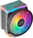 Mars Gaming MCPU44, Dual ARGB protsessorijahuti, 4 Heatpipes HCT, TDP 160W, Ultra-Quiet PWM 11 cm ventilaator, must