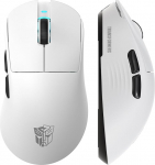 Transformers GM04 Super Lightweight Wireless Gaming Mouse 60g 12000DPI PAW3311 Sensor Bluetooth/2.4G/USB-C laetav traadita hiir 2 k&uuml;lgmise nupuga PC/Mac jaoks, must (valge)